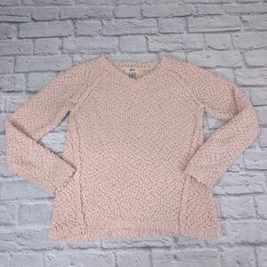 iKnit Sherpa style light pink sweater Size Small Soft Teddy design